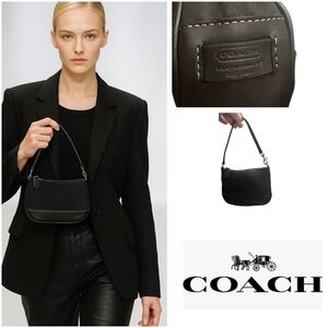 Vintage Coach black mini hand bag - rare circa late 1990's As Pictures